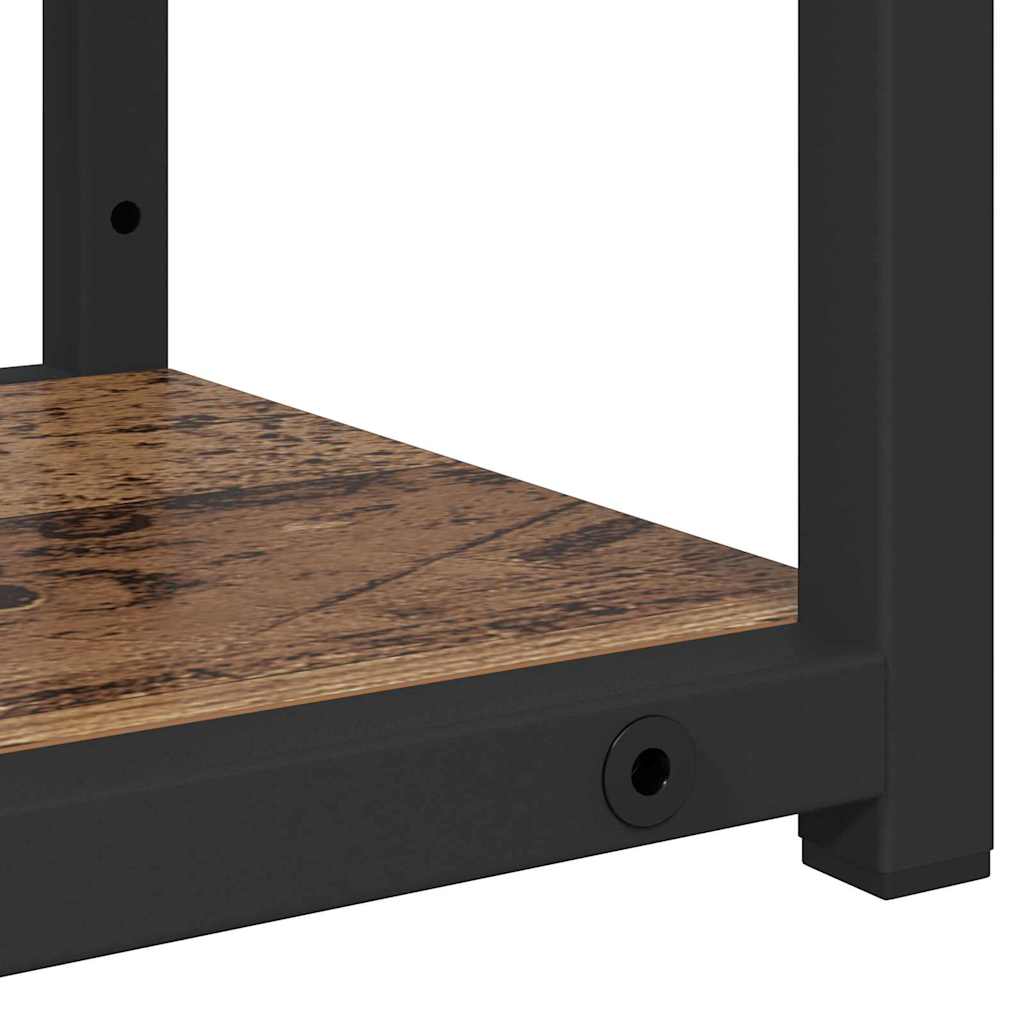 vidaXL Półka ścienna z półką Stare drewno 80 x 21 x 78,5 cm