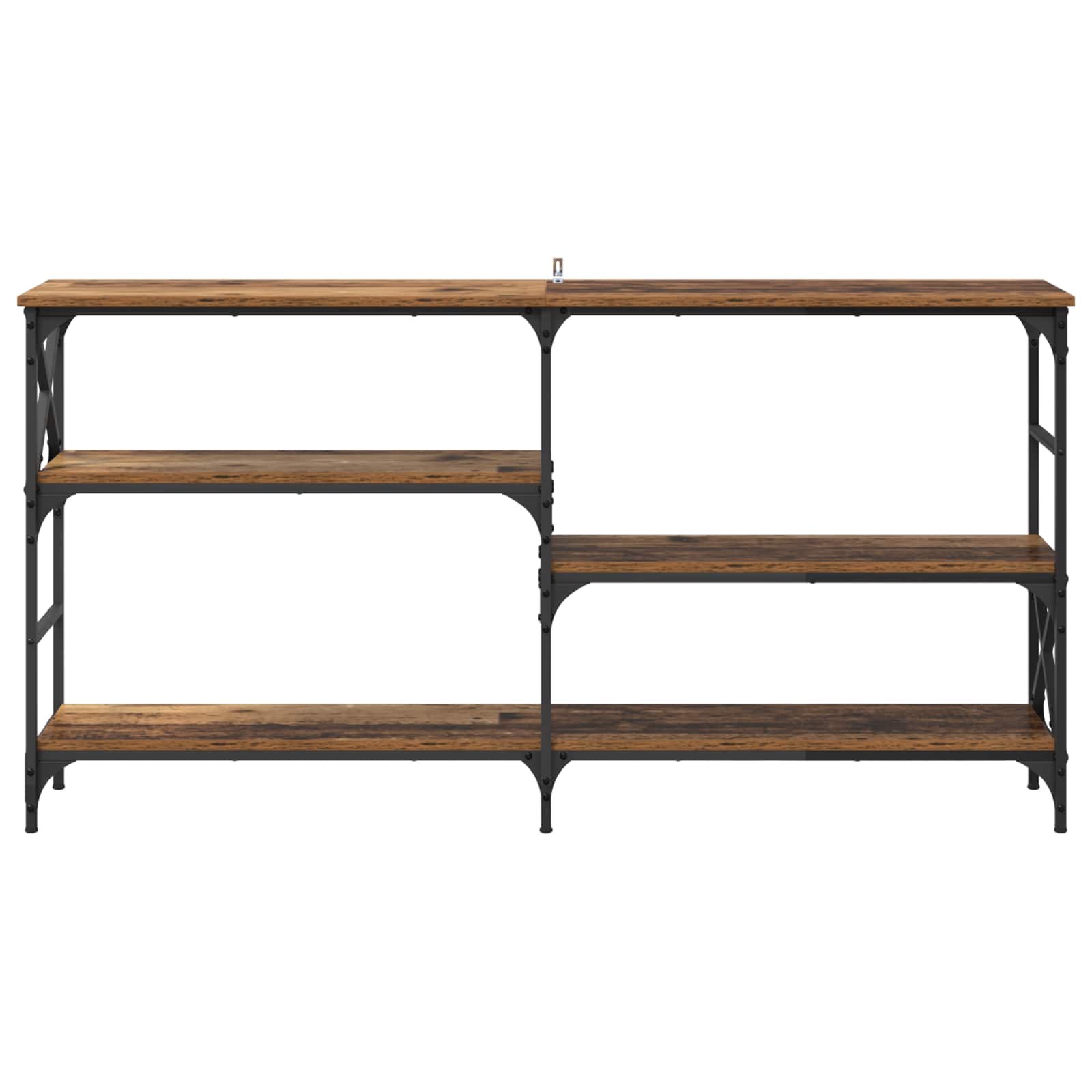 vidaXL Konsola Stare drewno 150 x 29 x 76,5 cm Materiał drewnopochodny
