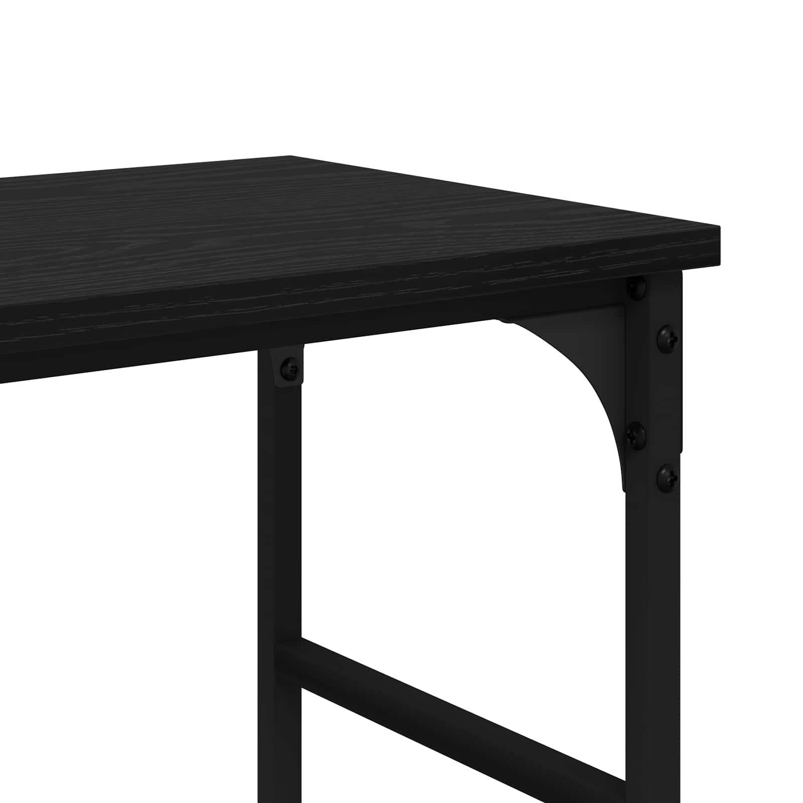 vidaXL Konsola Czarny Dąb 150 x 29 x 76,5 cm Materiał drewnopochodny
