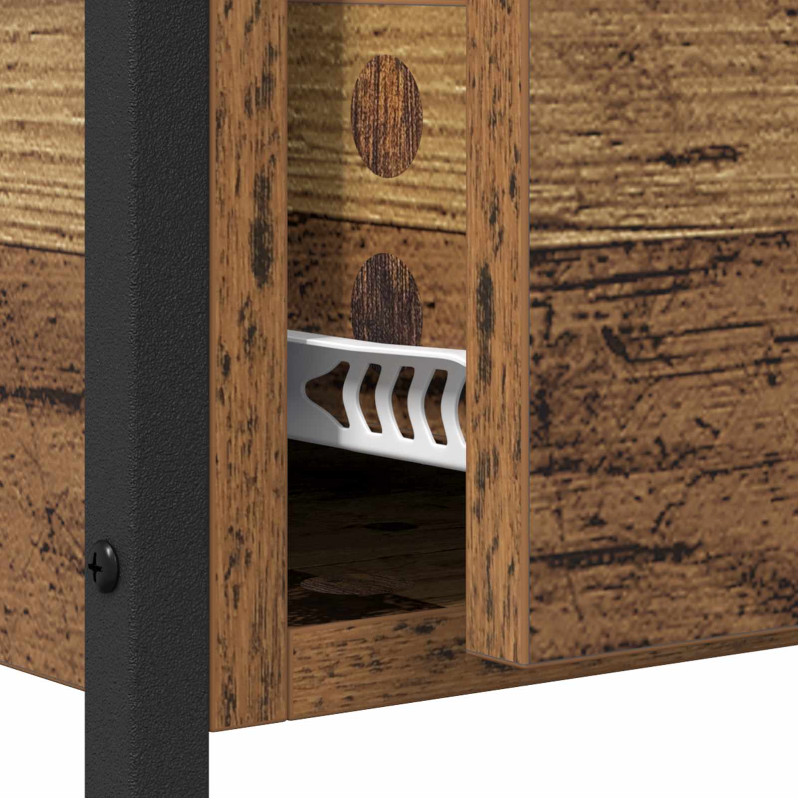 vidaXL Konsola Stare drewno 100 x 39 x 78,5 cm Materiał drewnopochodny
