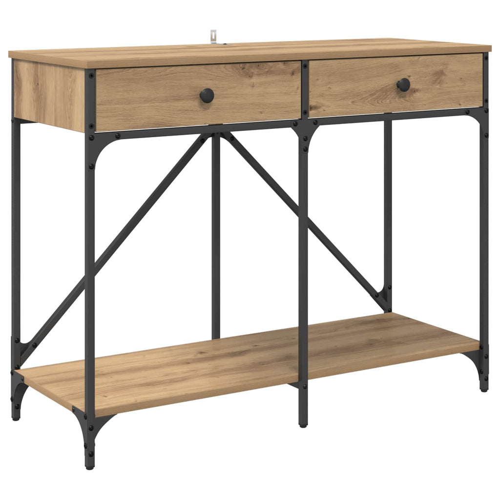 vidaXL Konsola z szufladą Dąb rzemieślniczy 100 x 39 x 78,5 cm
