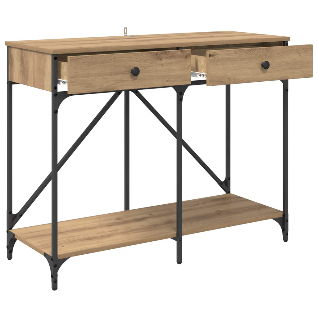vidaXL Konsola z szufladą Dąb rzemieślniczy 100 x 39 x 78,5 cm