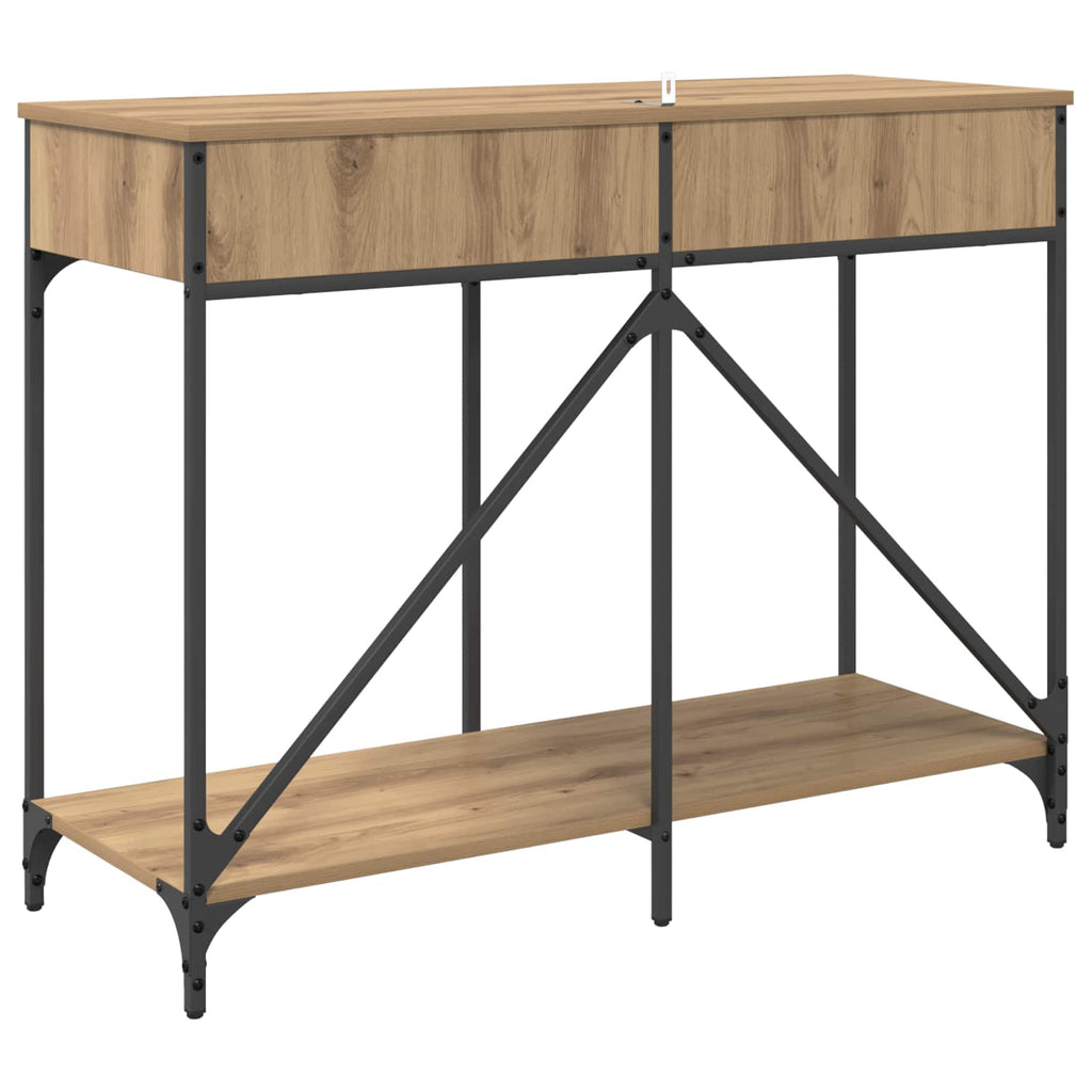 vidaXL Konsola z szufladą Dąb rzemieślniczy 100 x 39 x 78,5 cm