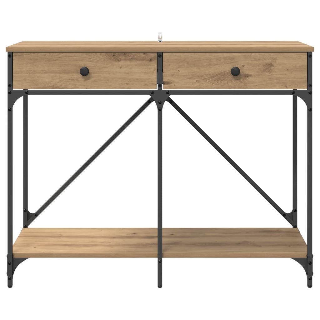 vidaXL Konsola z szufladą Dąb rzemieślniczy 100 x 39 x 78,5 cm