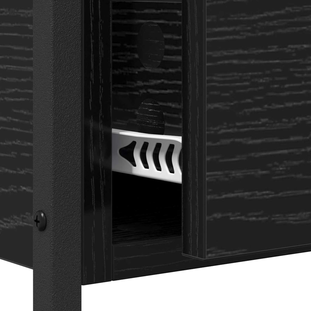 vidaXL Konsola Czarny Dąb 100 x 39 x 78,5 cm Materiał drewnopochodny