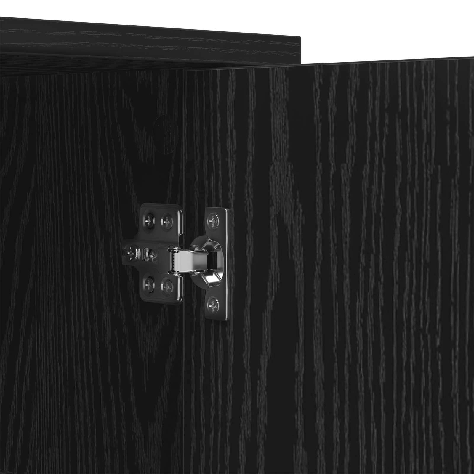 vidaXL Bufet Czarny Dąb 70 x 30 x 80 cm Materiał drewnopochodny