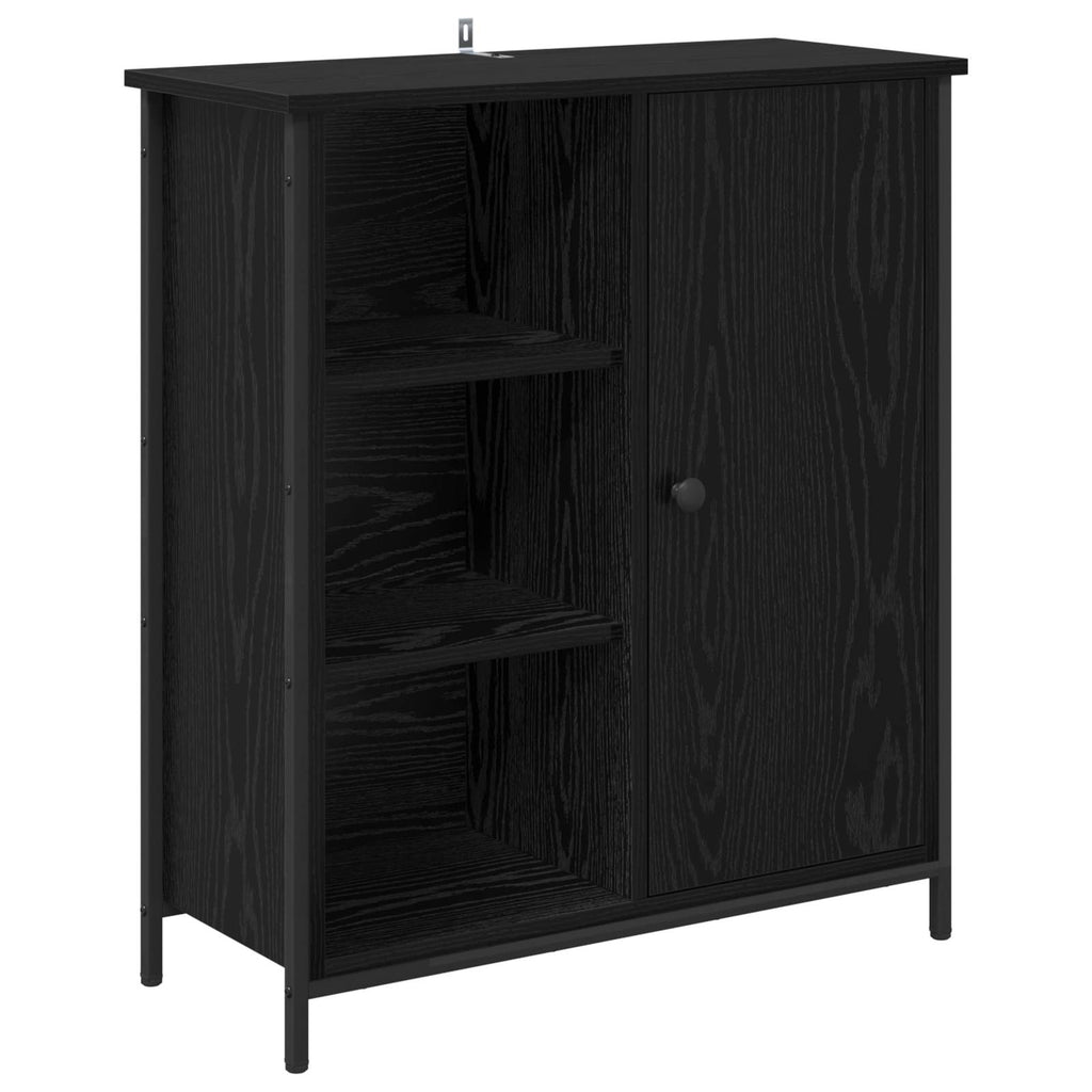 vidaXL Bufet Czarny Dąb 70 x 30 x 80 cm Materiał drewnopochodny