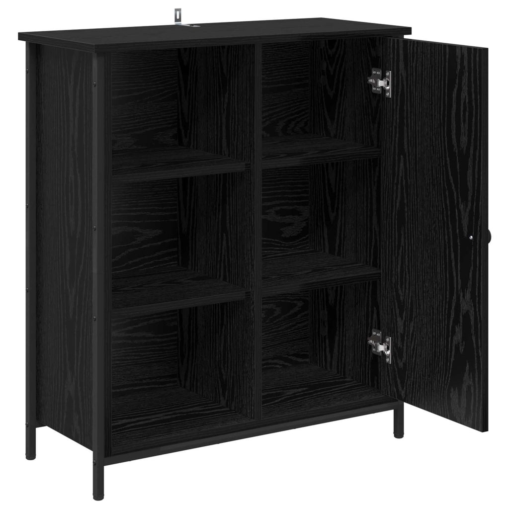 vidaXL Bufet Czarny Dąb 70 x 30 x 80 cm Materiał drewnopochodny