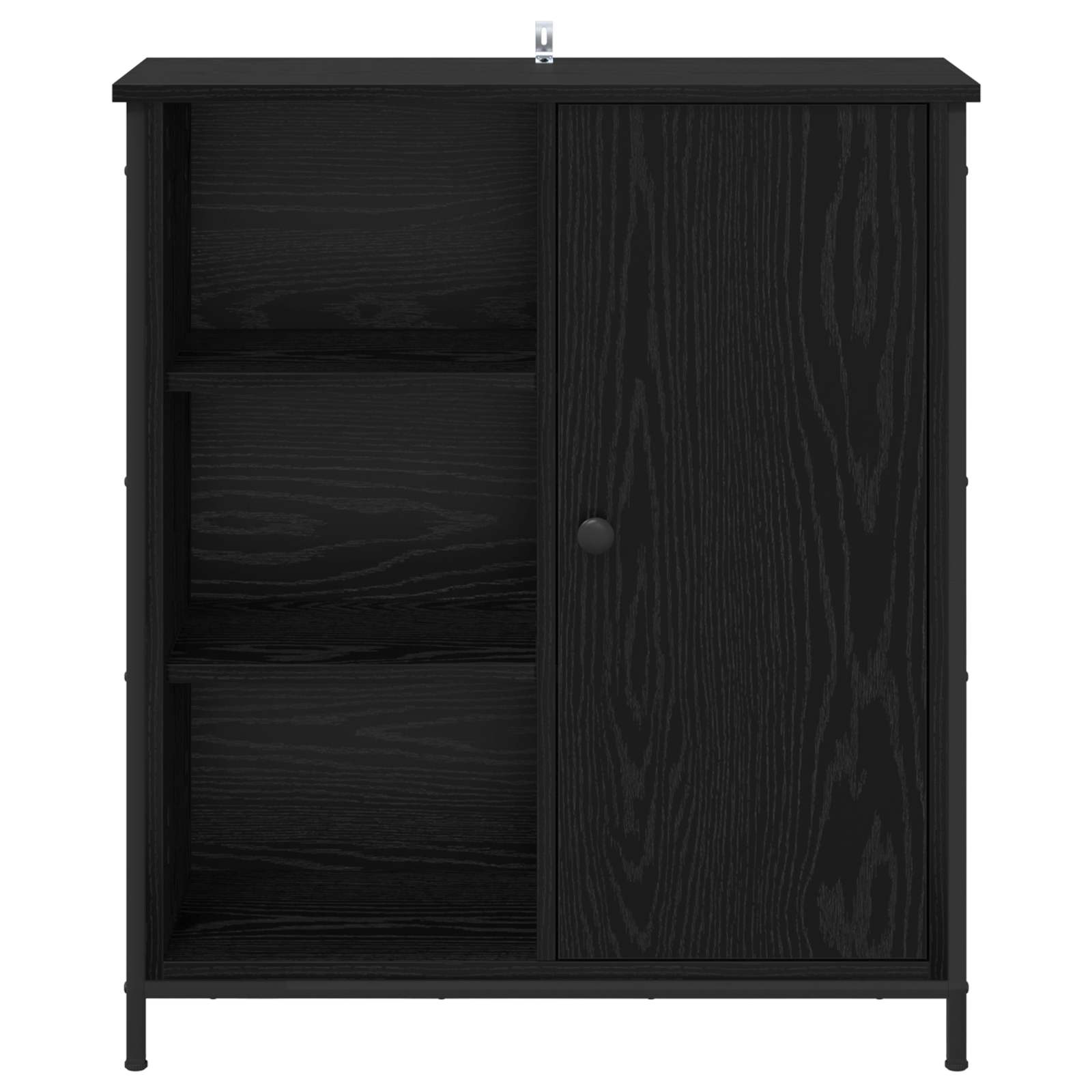 vidaXL Bufet Czarny Dąb 70 x 30 x 80 cm Materiał drewnopochodny