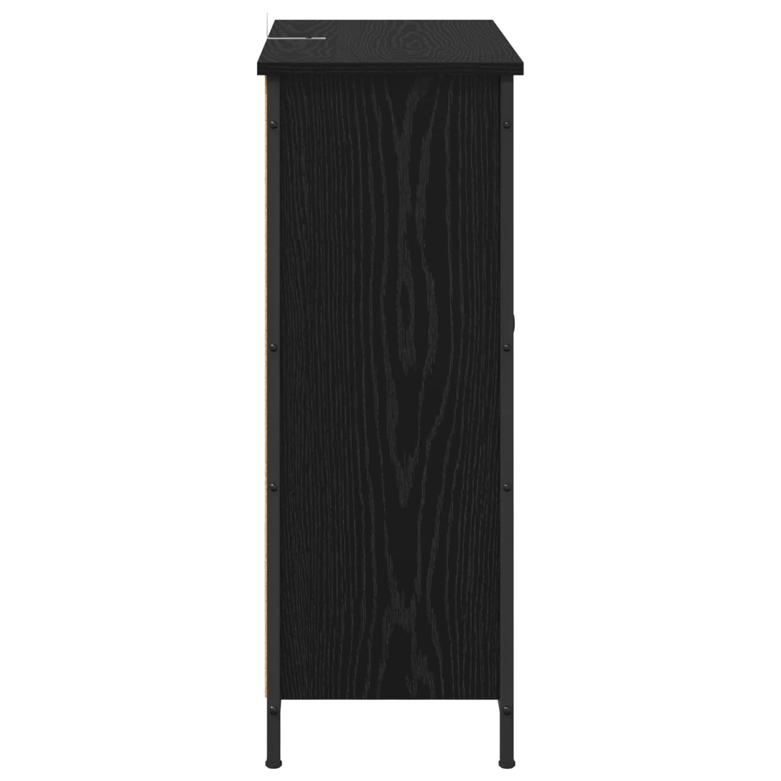 vidaXL Bufet Czarny Dąb 70 x 30 x 80 cm Materiał drewnopochodny