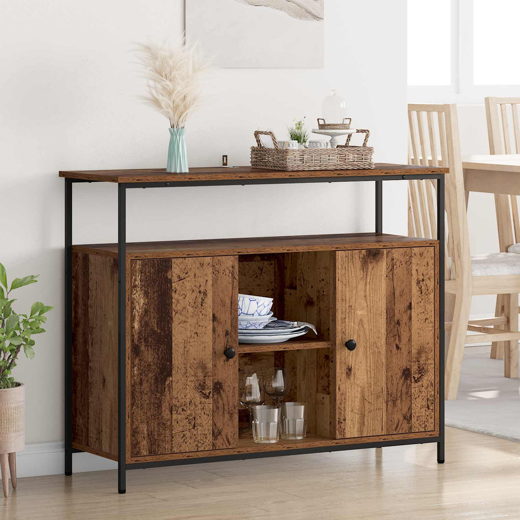 vidaXL Bufet Stare drewno 100 x 35 x 80 cm Materiał drewnopochodny