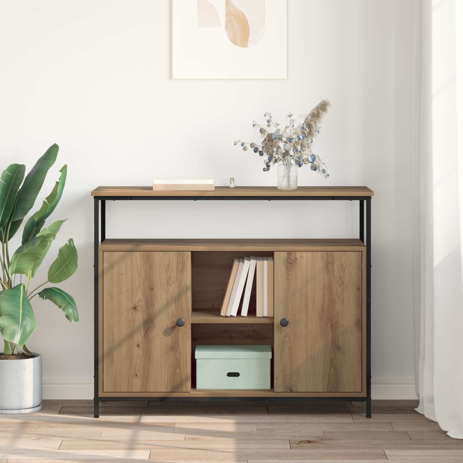 vidaXL Bufet Dąb rzemieślniczy 100 x 35 x 80 cm