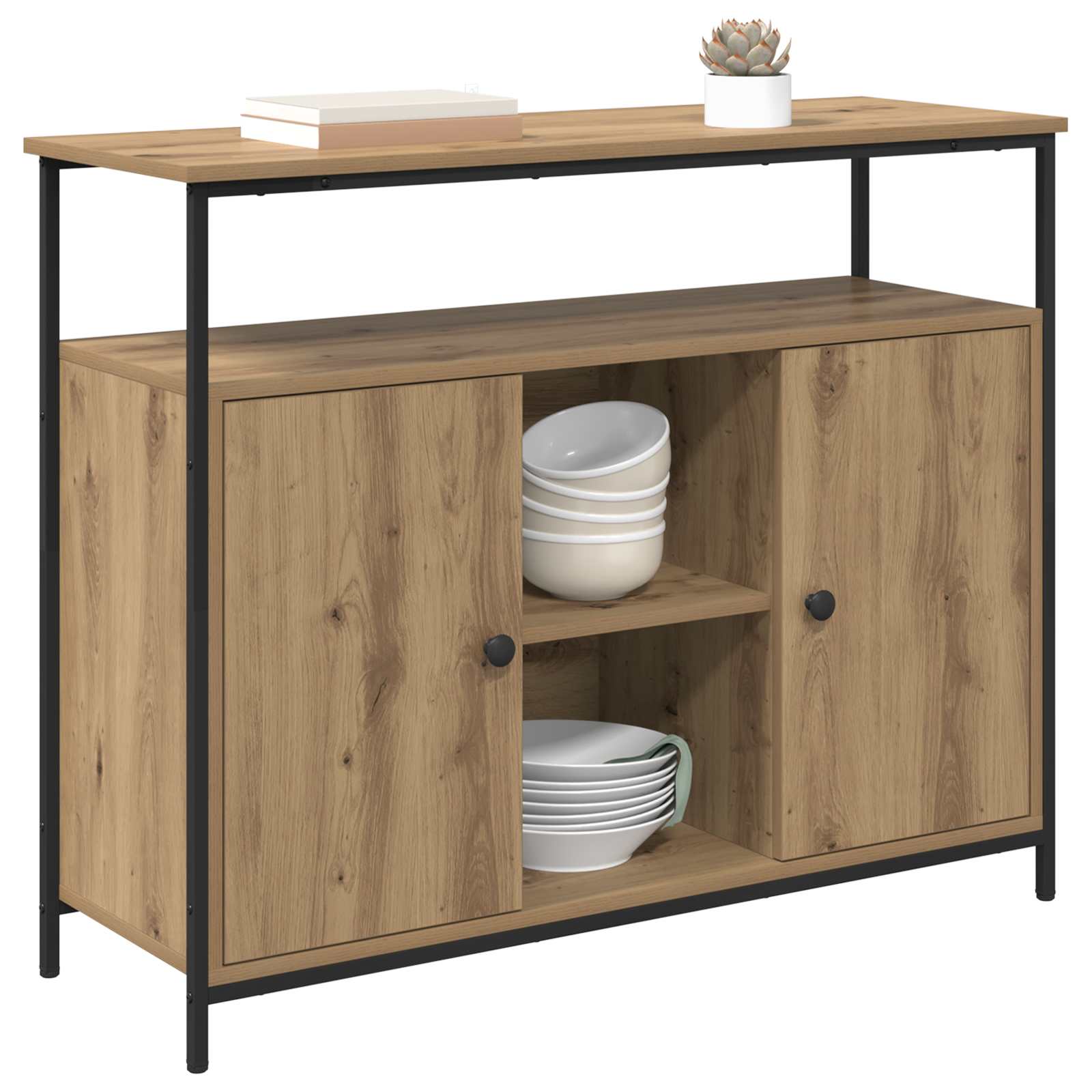 vidaXL Bufet Dąb rzemieślniczy 100 x 35 x 80 cm