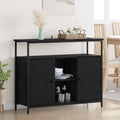 vidaXL Bufet Czarny Dąb 100 x 35 x 80 cm Materiał drewnopochodny
