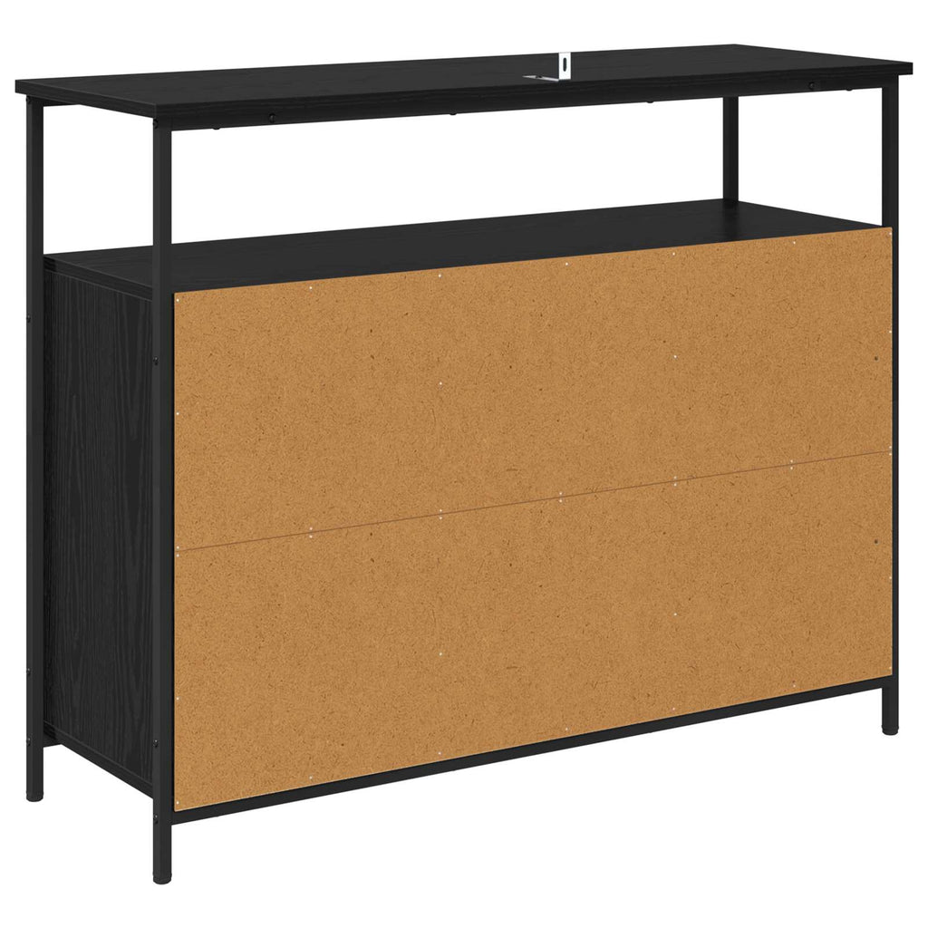 vidaXL Bufet Czarny Dąb 100 x 35 x 80 cm Materiał drewnopochodny