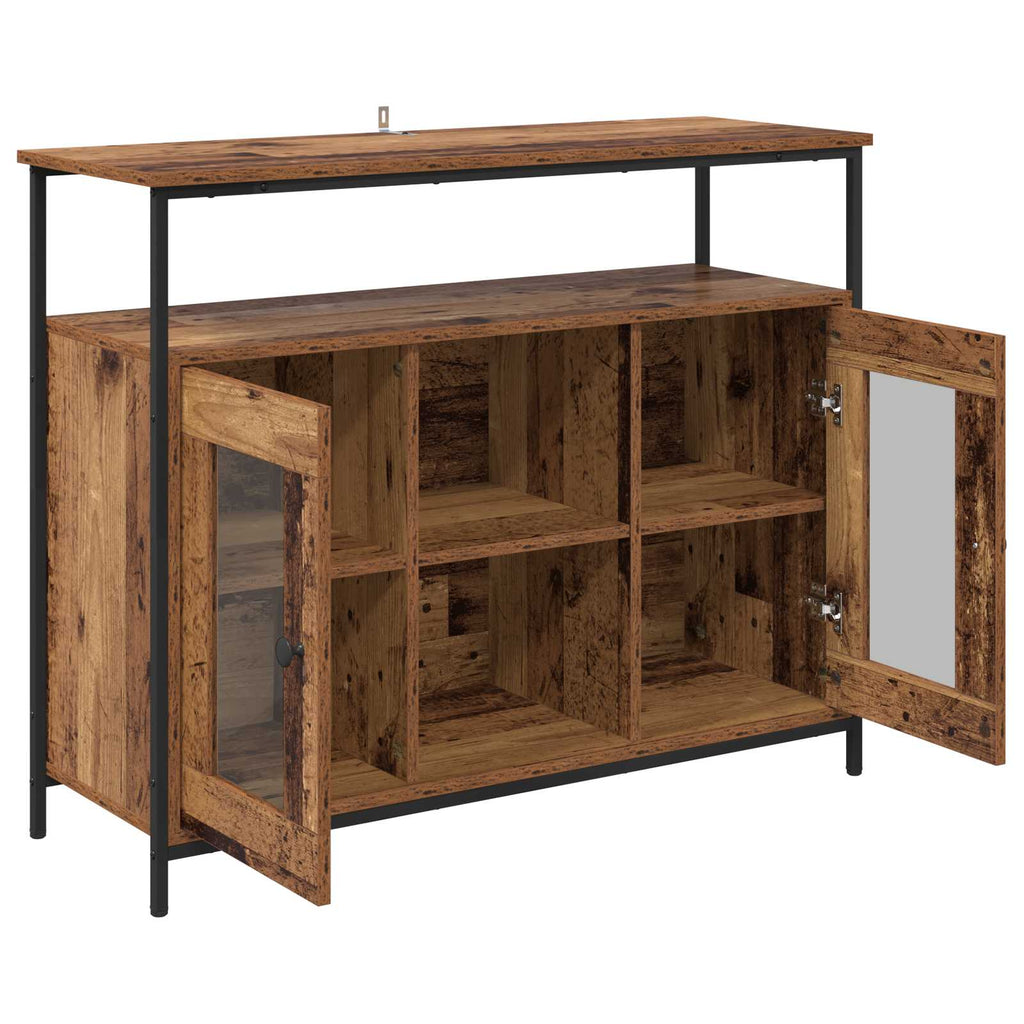 vidaXL Bufet Stare drewno 100 x 35 x 80 cm Materiał drewnopochodny