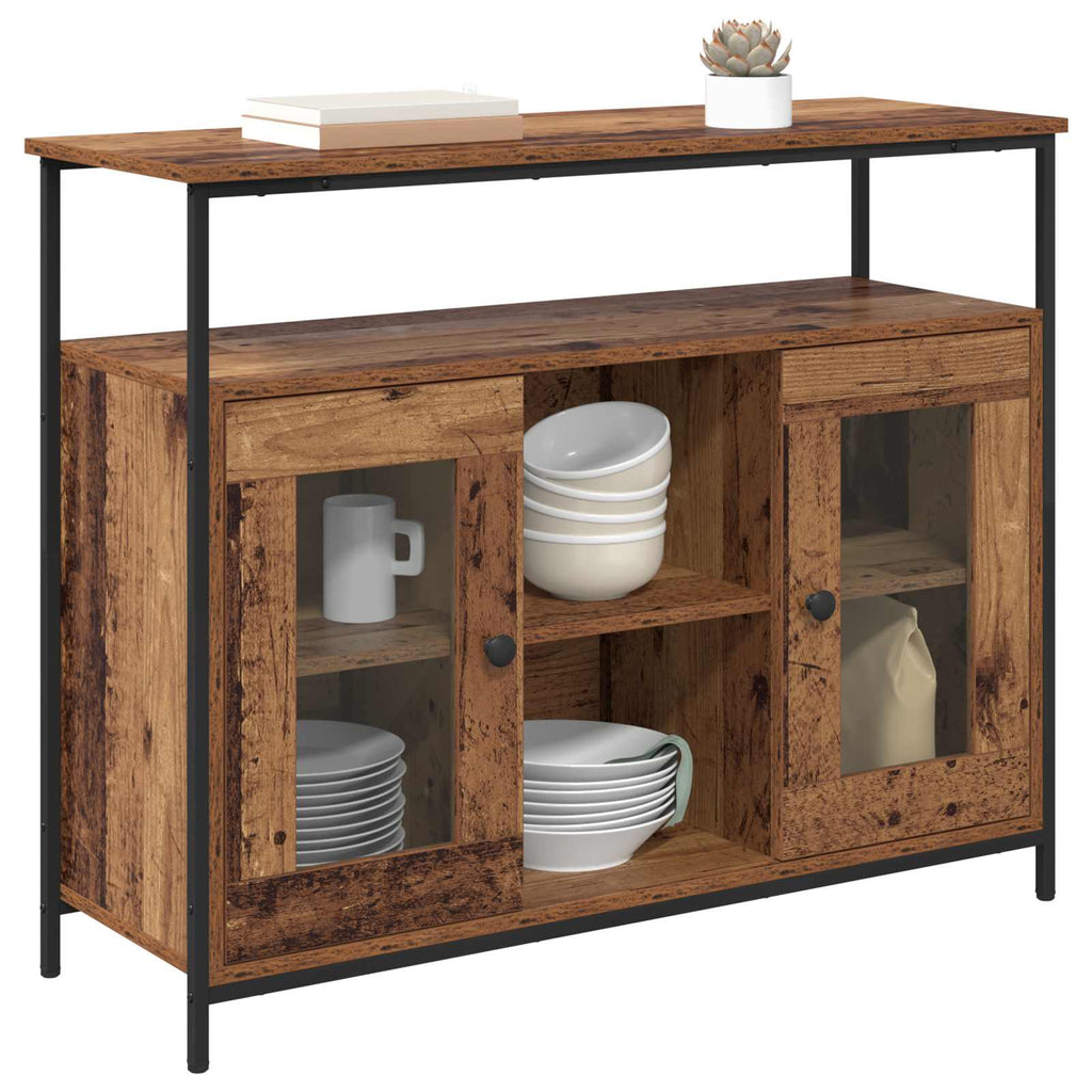 vidaXL Bufet Stare drewno 100 x 35 x 80 cm Materiał drewnopochodny