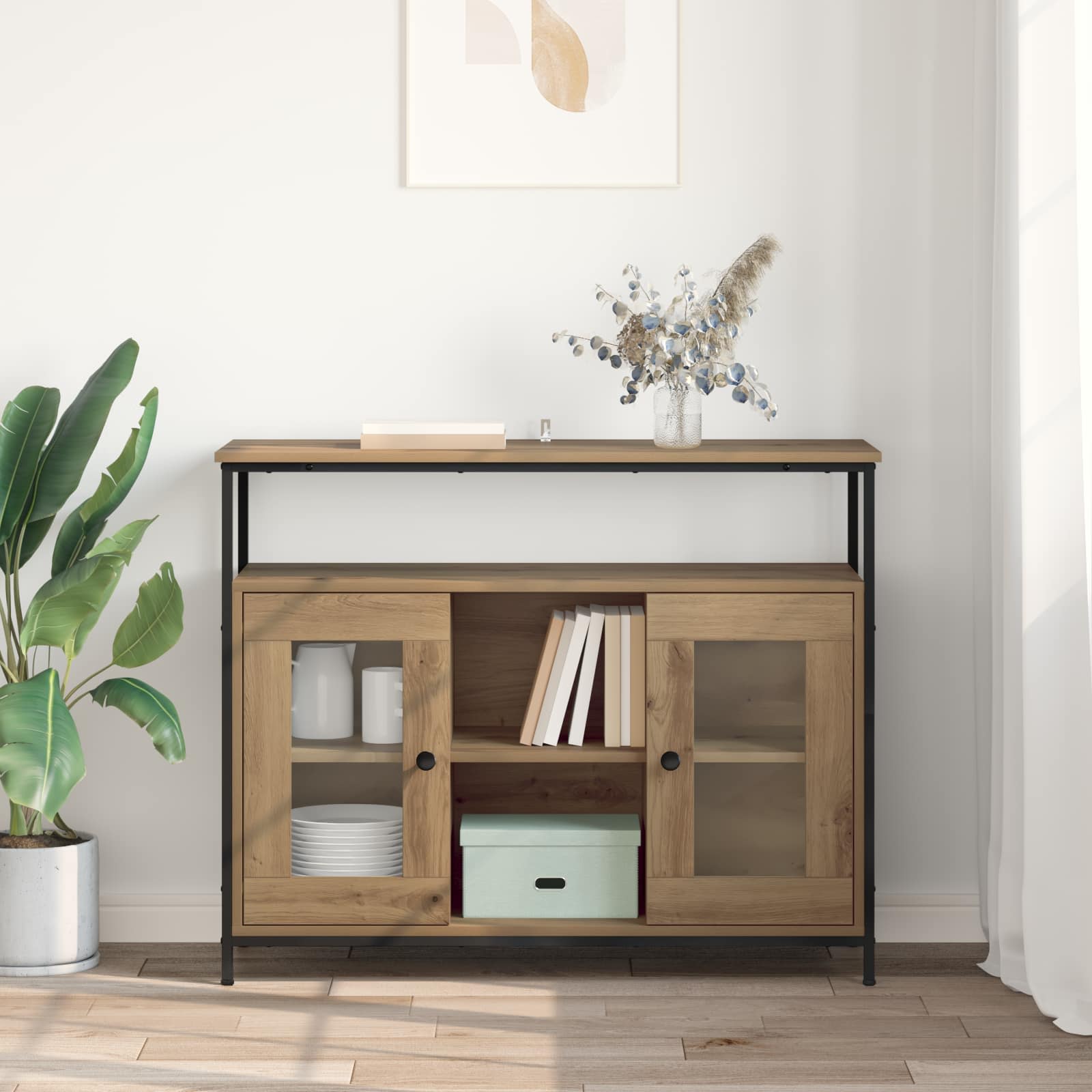 vidaXL Bufet Dąb rzemieślniczy 100 x 35 x 80 cm