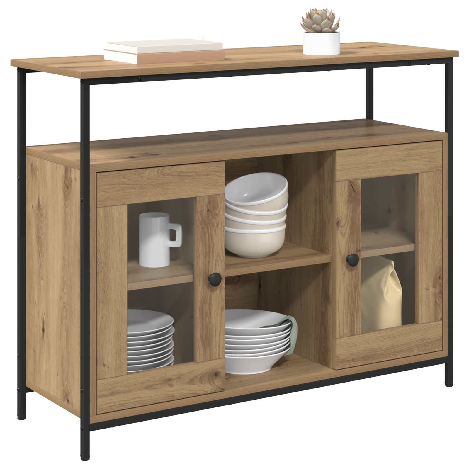 vidaXL Bufet Dąb rzemieślniczy 100 x 35 x 80 cm