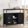 vidaXL Bufet Czarny Dąb 100 x 35 x 80 cm Materiał drewnopochodny
