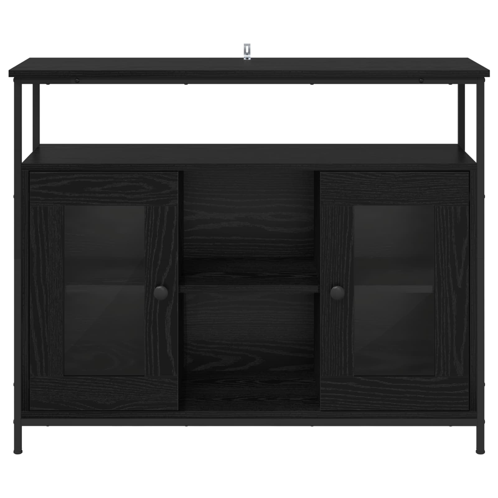 vidaXL Bufet Czarny Dąb 100 x 35 x 80 cm Materiał drewnopochodny