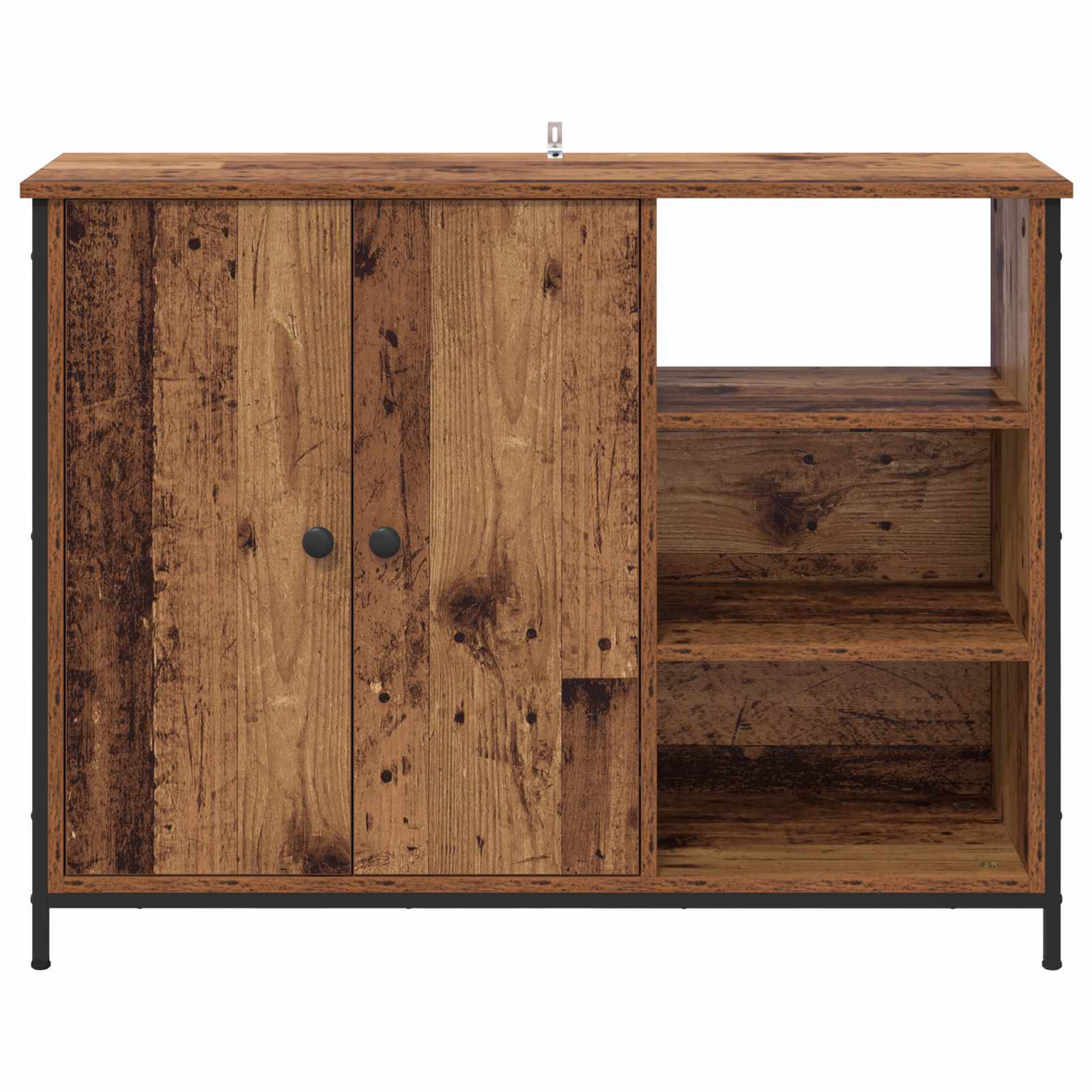 vidaXL Bufet Stare drewno 100 x 33 x 75 cm Materiał drewnopochodny
