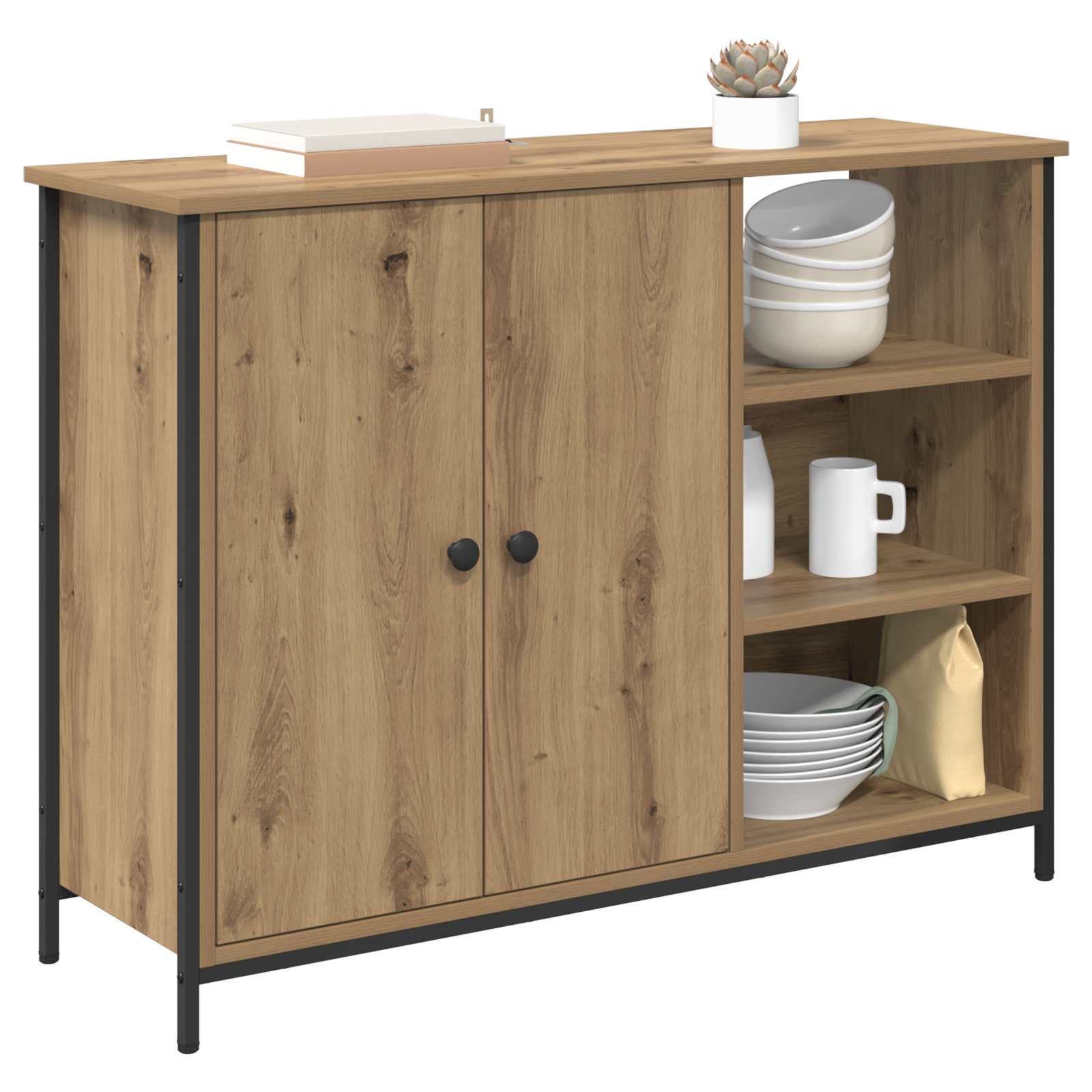 vidaXL Bufet Dąb rzemieślniczy 100 x 33 x 75 cm