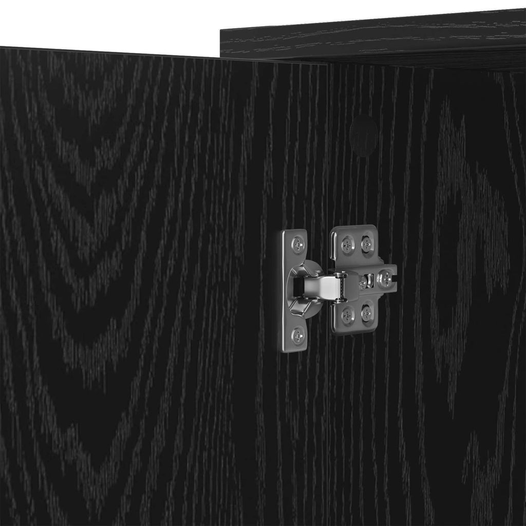 vidaXL Bufet Czarny Dąb 100 x 33 x 75 cm Materiał drewnopochodny