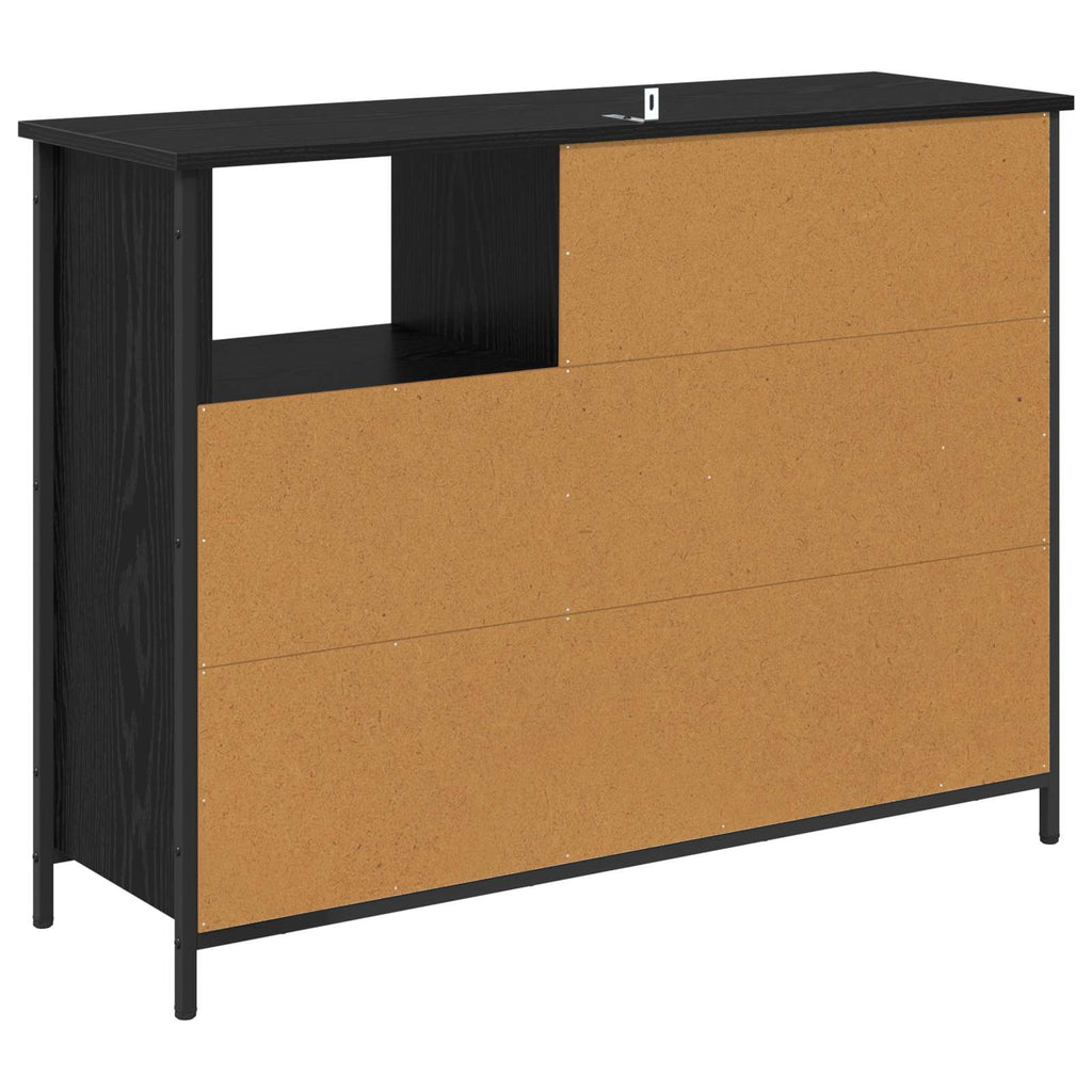 vidaXL Bufet Czarny Dąb 100 x 33 x 75 cm Materiał drewnopochodny