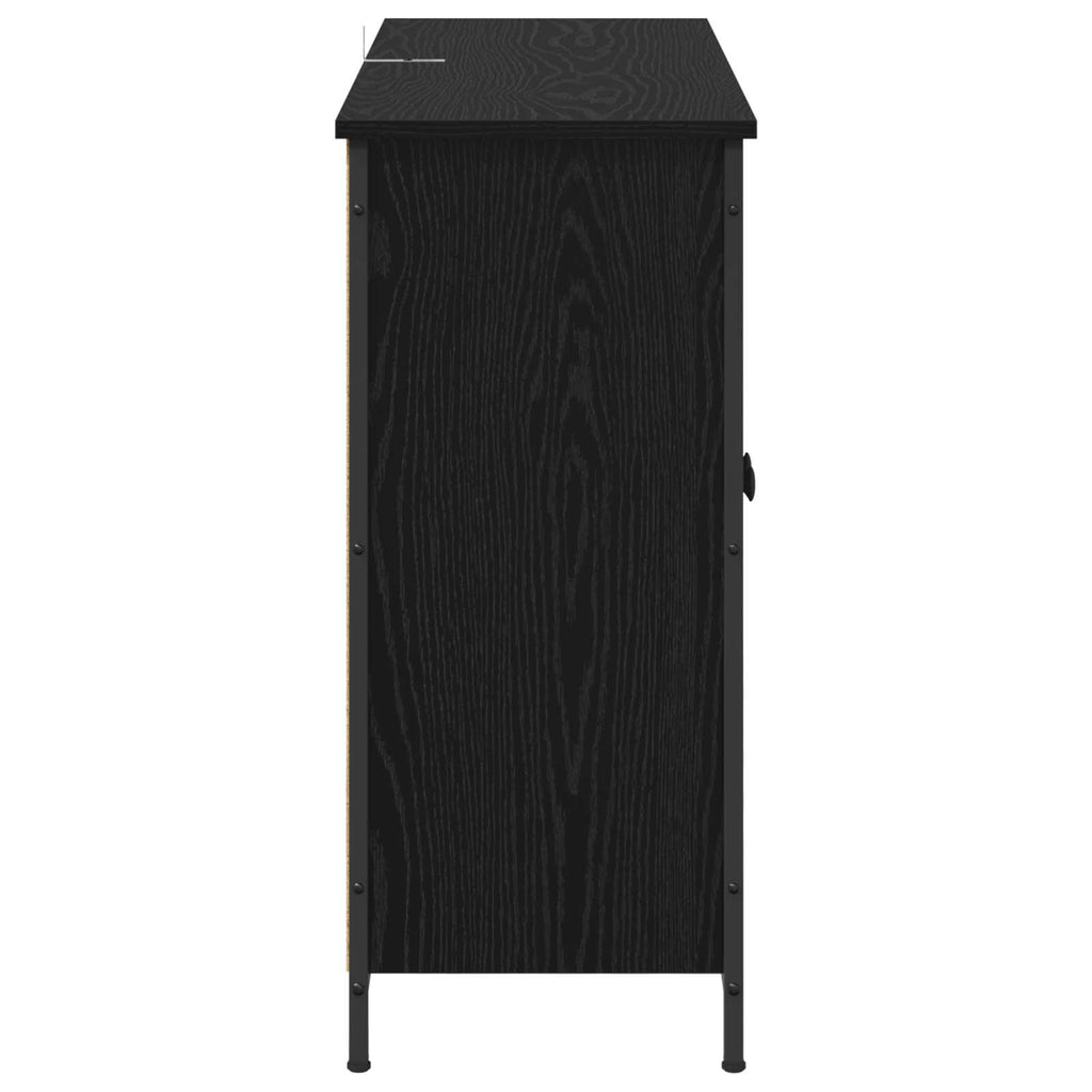 vidaXL Bufet Czarny Dąb 100 x 33 x 75 cm Materiał drewnopochodny