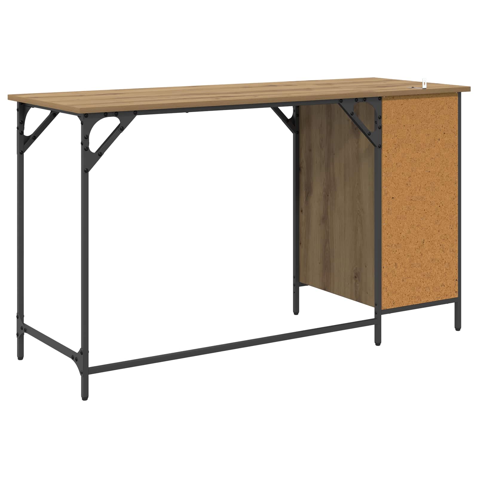 vidaXL Biurko komputerowe Dąb rzemieślniczy 131 x 48 x 75 cm