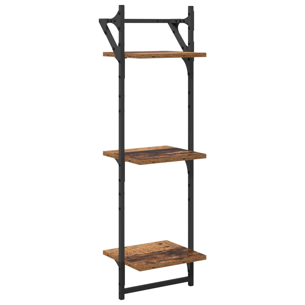 vidaXL Zestaw półek ściennych 6 pcs Stare drewno 100 x 25 x 30 cm