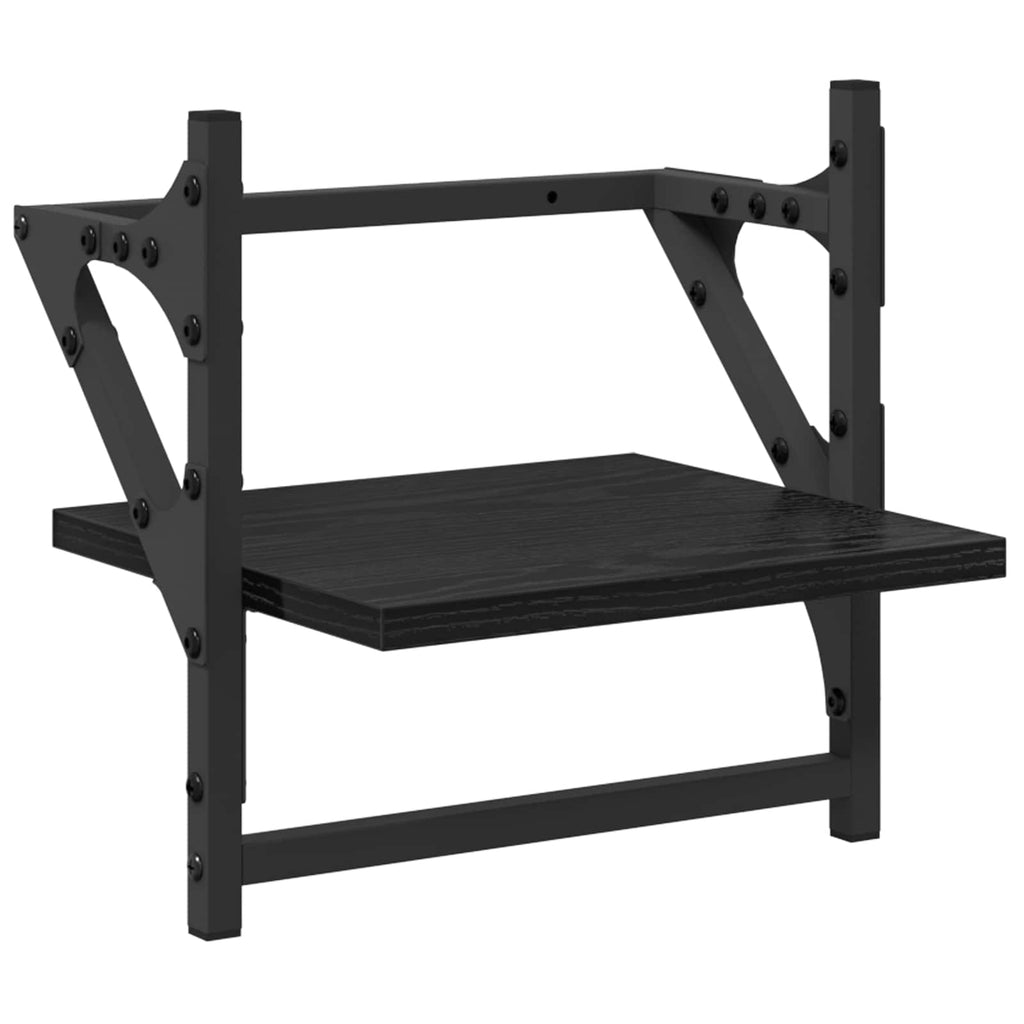 vidaXL Zestaw półek ściennych 6 pcs Czarny Dąb 100 x 25 x 30 cm