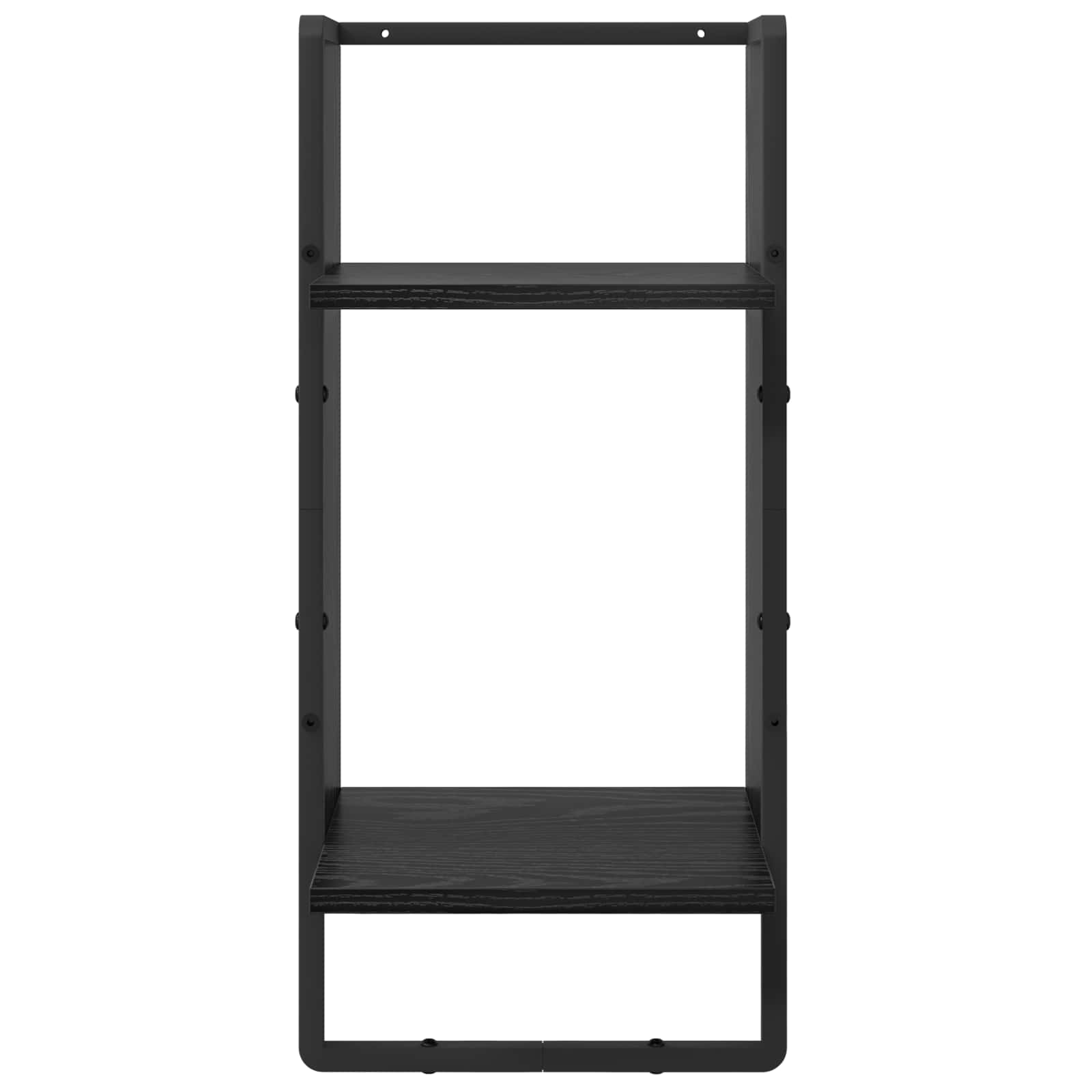 vidaXL Zestaw półek ściennych z półką 4 pcs Czarny Dąb 65 x 25 x 30 cm