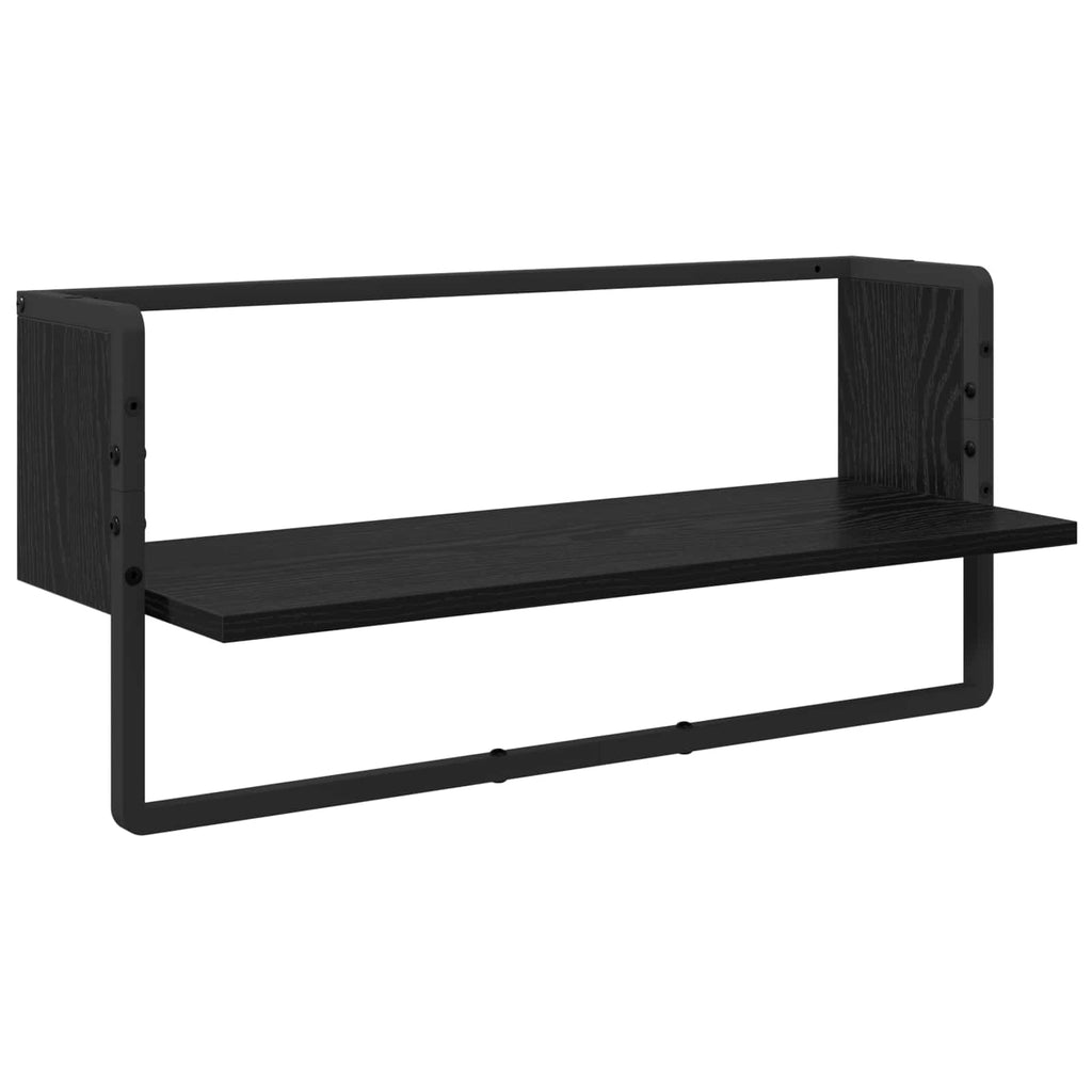 vidaXL Zestaw półek ściennych 6 pcs Czarny Dąb 100 x 25 x 30 cm