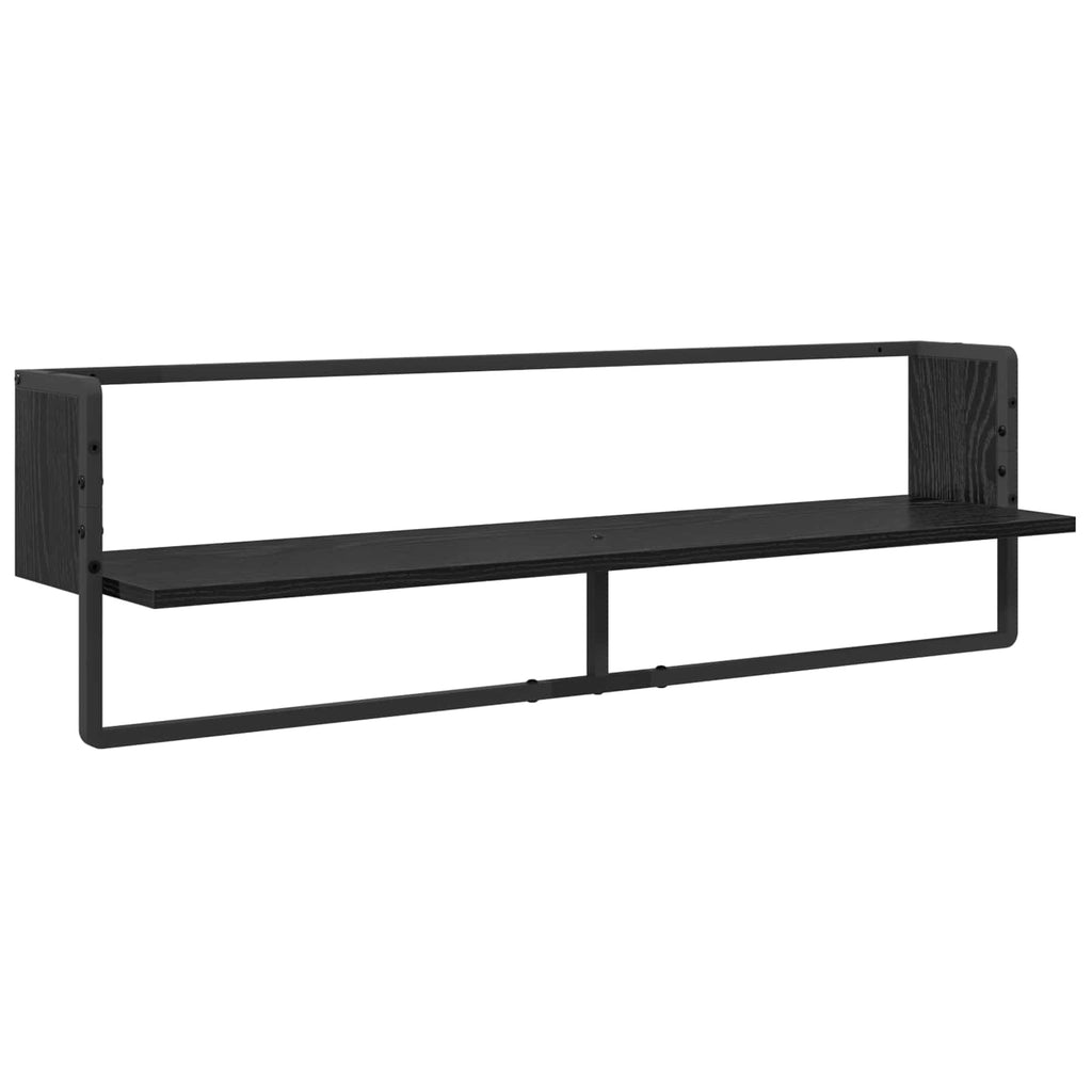 vidaXL Zestaw półek ściennych 6 pcs Czarny Dąb 100 x 25 x 30 cm