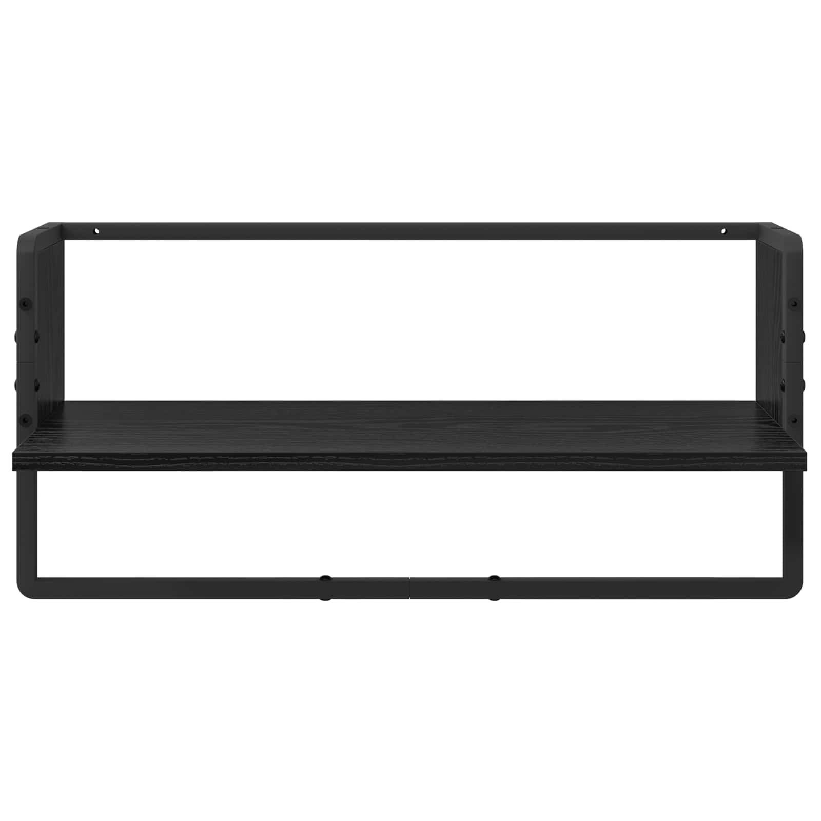 vidaXL Zestaw półek ściennych 6 pcs Czarny Dąb 100 x 25 x 30 cm