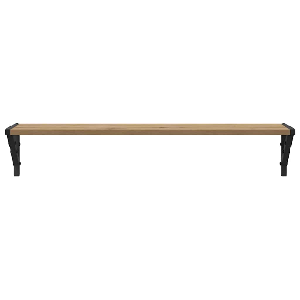vidaXL Półki ścienne z półką 2 pcs Dąb rzemieślniczy 80 x 15 x 15,5 cm