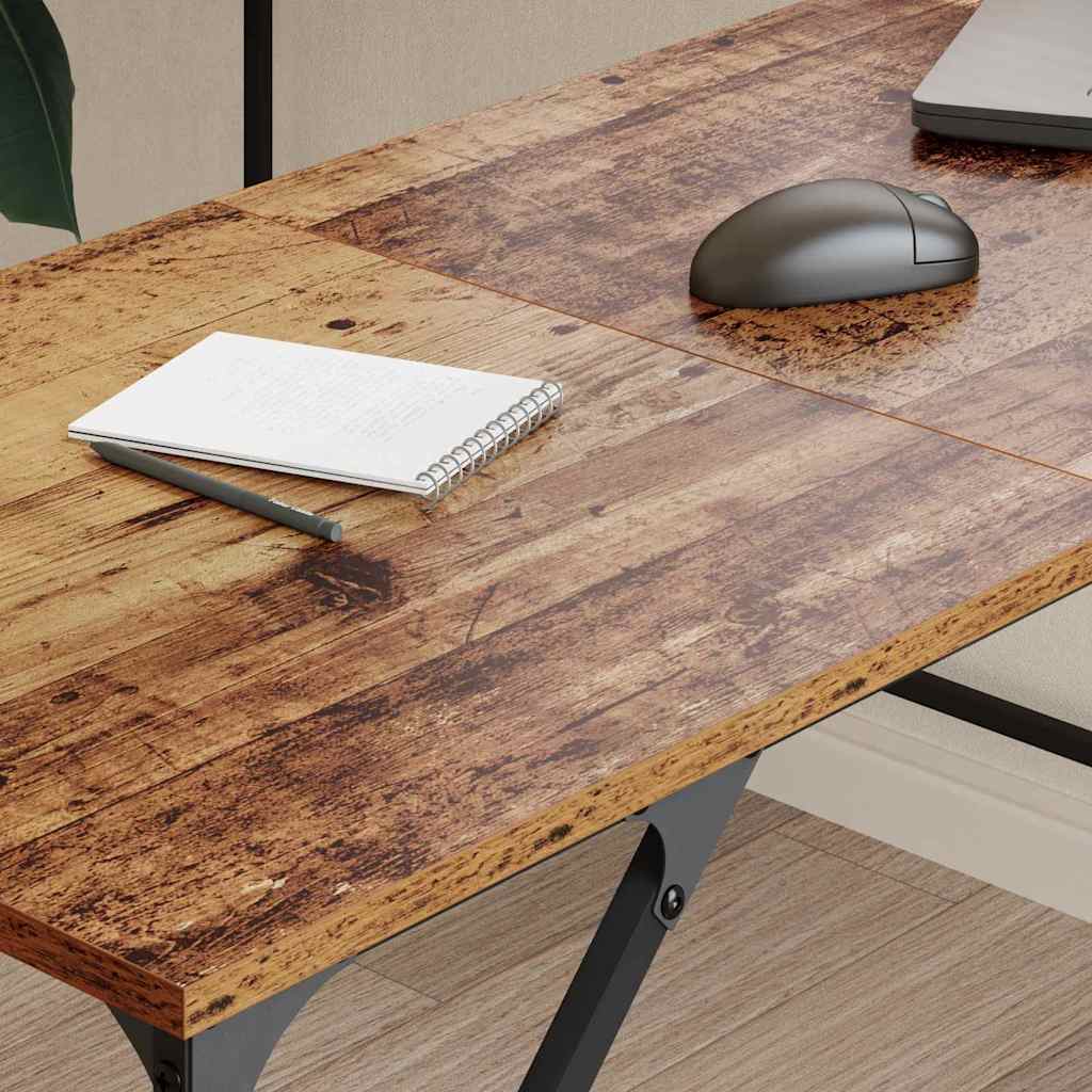 vidaXL Biurko Stare drewno 149 x 149 x 75 cm Materiał drewnopochodny