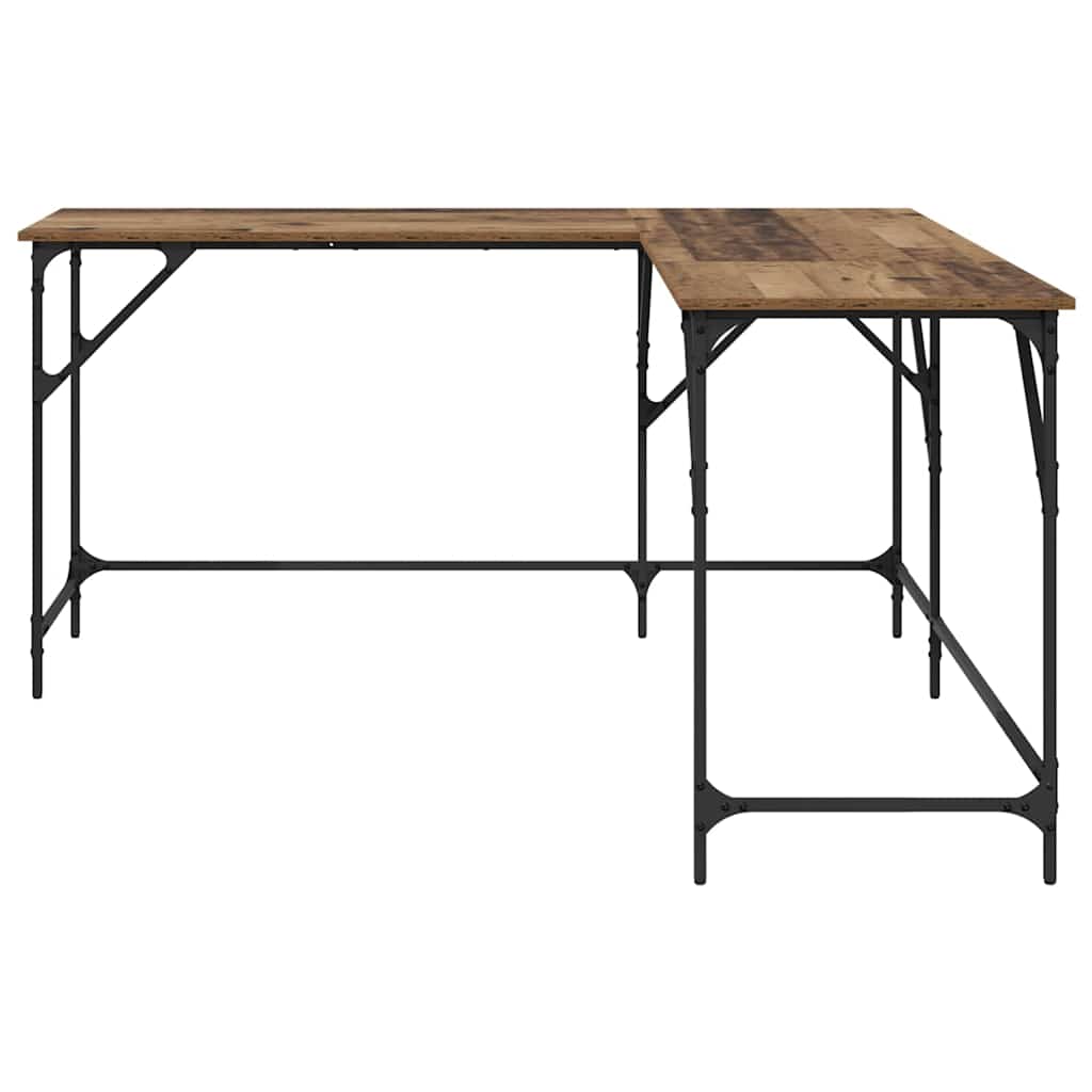 vidaXL Biurko Stare drewno 149 x 149 x 75 cm Materiał drewnopochodny
