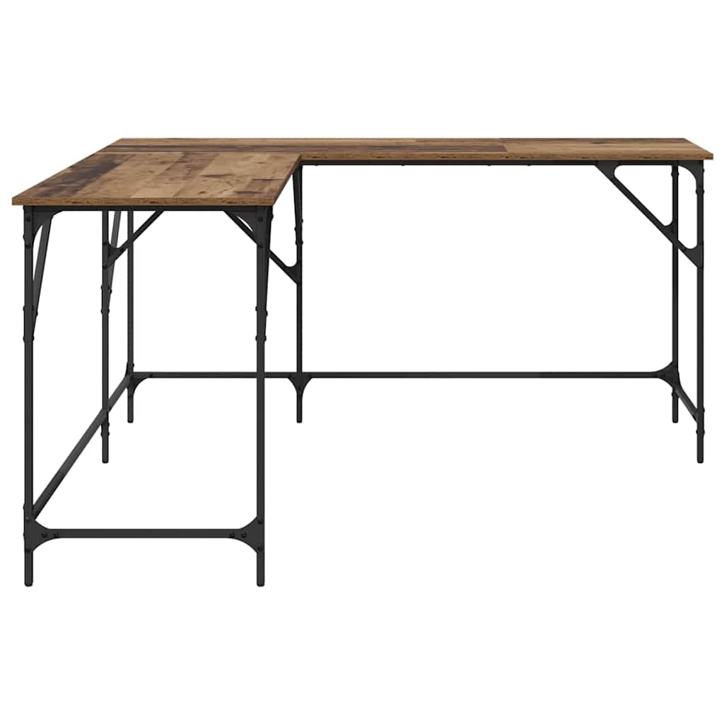 vidaXL Biurko Stare drewno 149 x 149 x 75 cm Materiał drewnopochodny