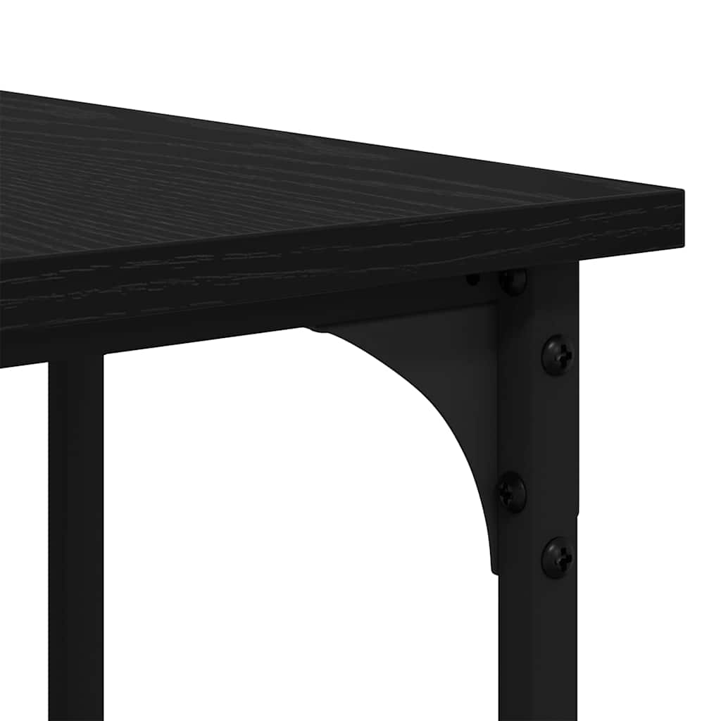 vidaXL Biurko Czarny Dąb 139 x 139 x 75 cm Materiał drewnopochodny