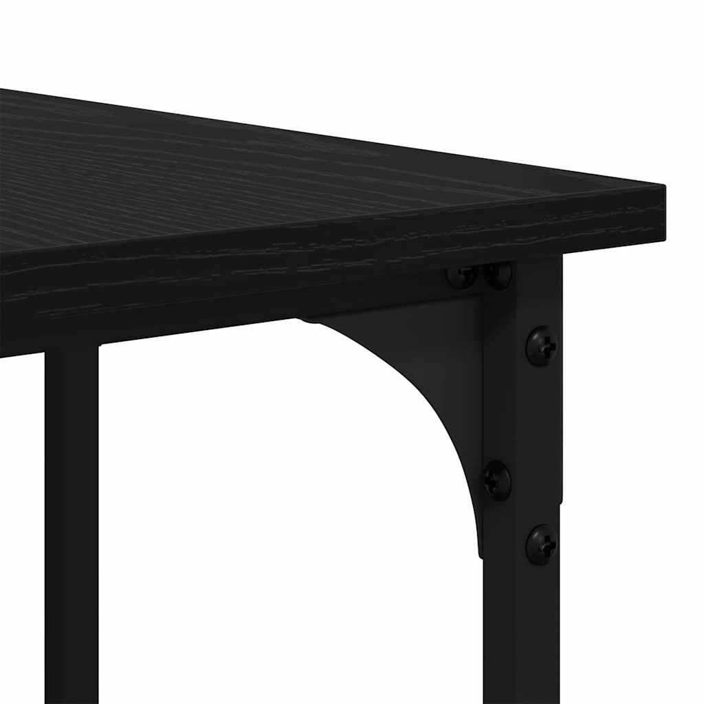 vidaXL Biurko Czarny Dąb 139 x 139 x 75 cm Materiał drewnopochodny