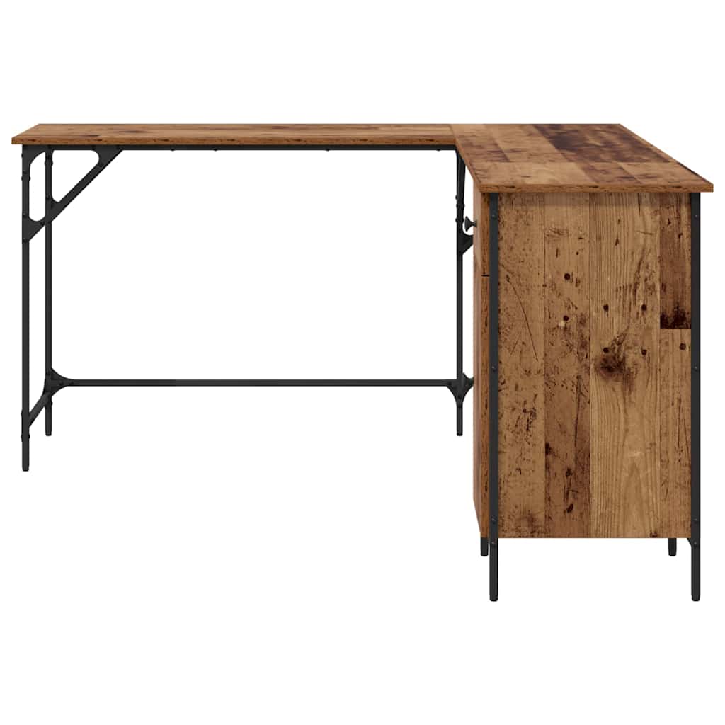 vidaXL Biurko Stare drewno 141 x 141 x 75 cm Materiał drewnopochodny