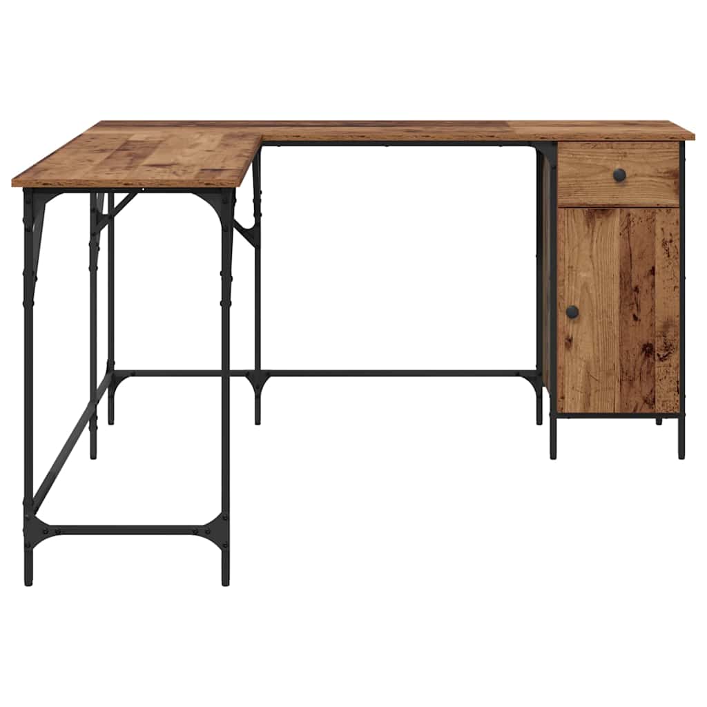 vidaXL Biurko Stare drewno 141 x 141 x 75 cm Materiał drewnopochodny