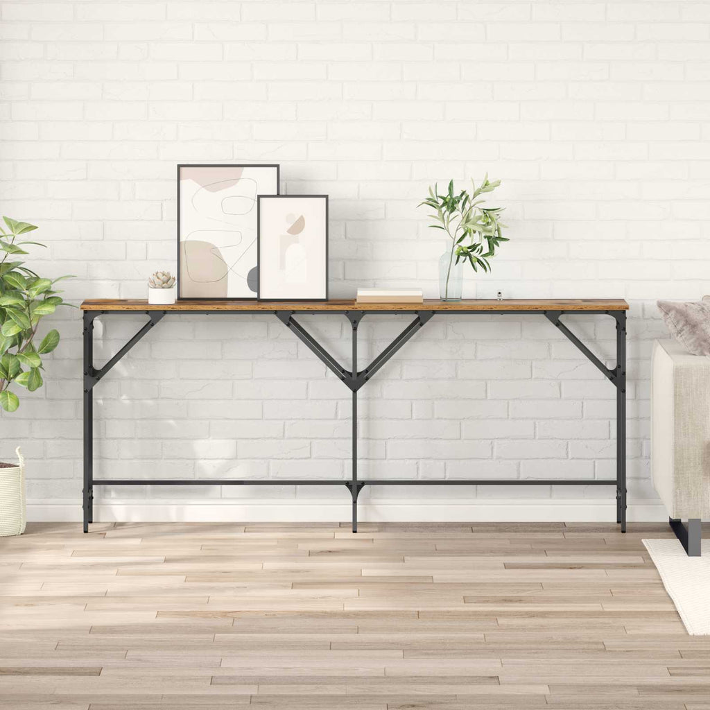 vidaXL Konsola Stare drewno 180 x 30 x 75 cm Materiał drewnopochodny