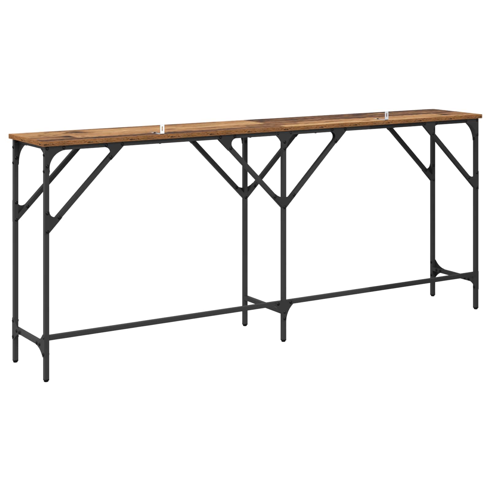 vidaXL Konsola Stare drewno 180 x 30 x 75 cm Materiał drewnopochodny