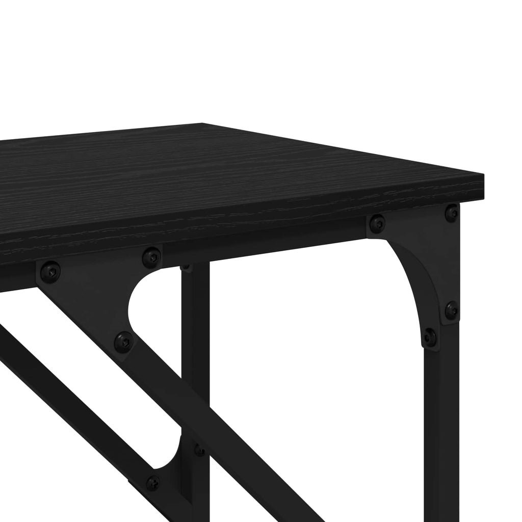 vidaXL Konsola Czarny Dąb 180 x 30 x 75 cm Materiał drewnopochodny