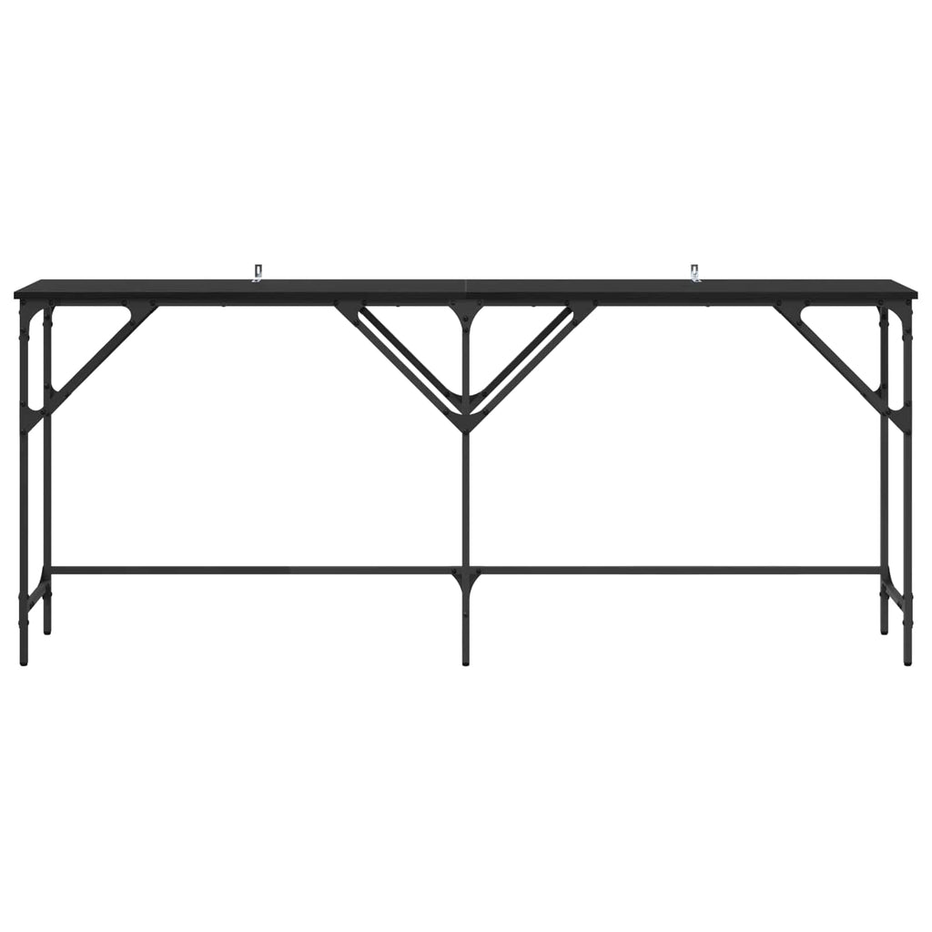 vidaXL Konsola Czarny Dąb 180 x 30 x 75 cm Materiał drewnopochodny