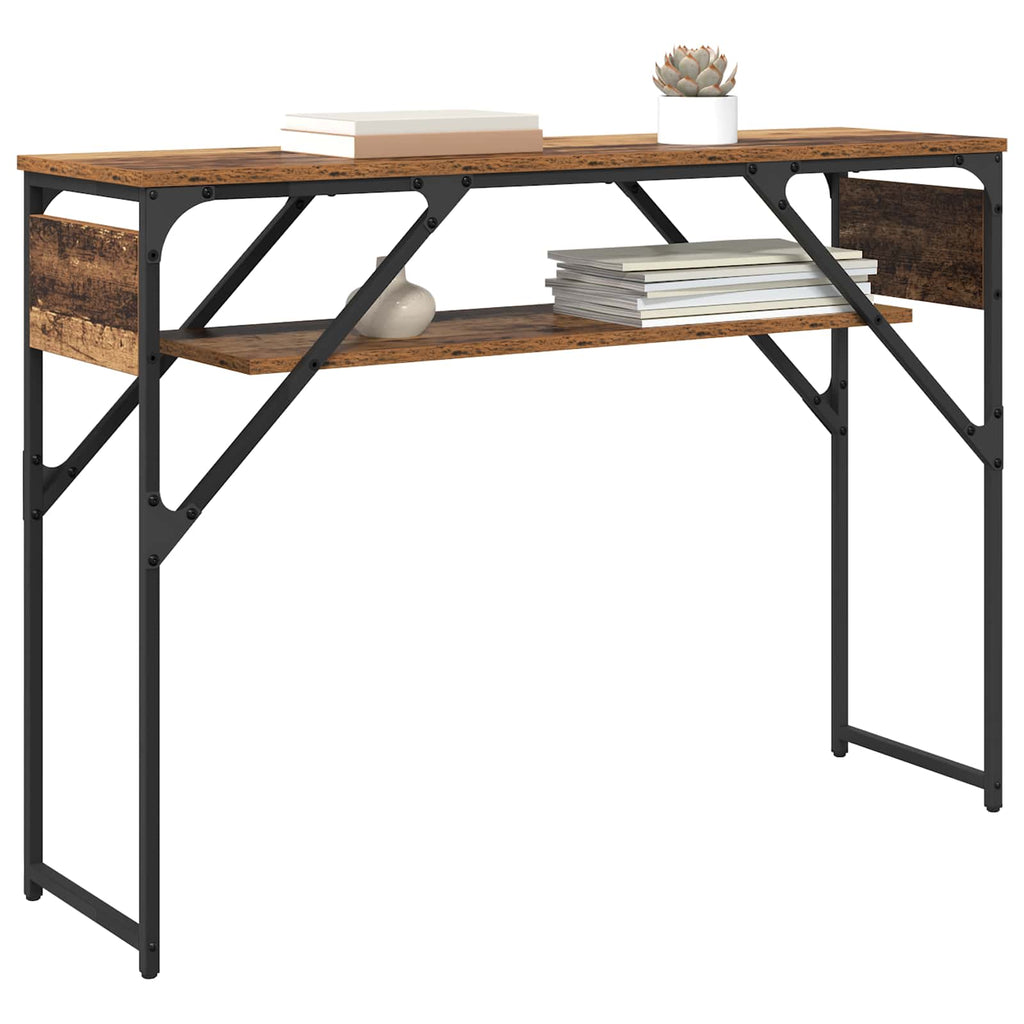 vidaXL StolikKonsolowy Stare drewno 105x30x75cm